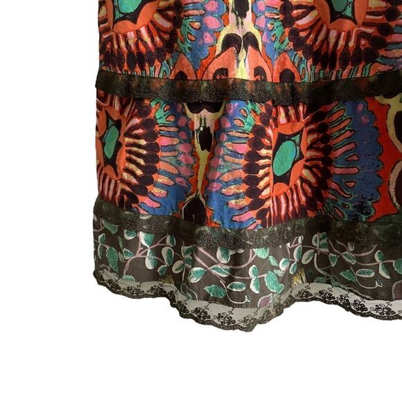 DESIGUAL Boho Cotton Sleeveless Printed Mini Dress Multicolour L - Picture 3 of 10
